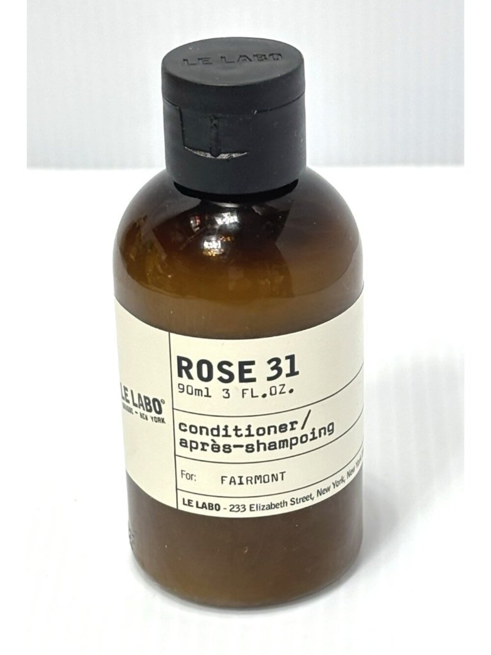 Le Labo Rose 31 Conditioner 3 oz 90ml Fairmont Hotel Travel Size Hair Care